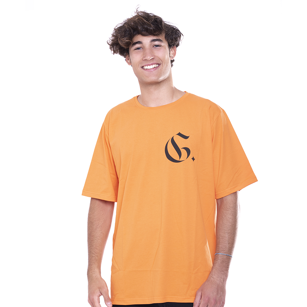 Orange Tee Evolution Gothic Outline Guendalina Club Santa